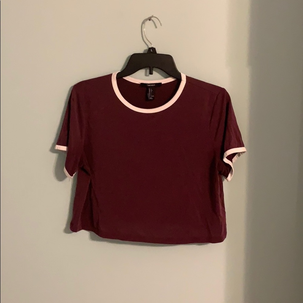 Maroon Crop Top